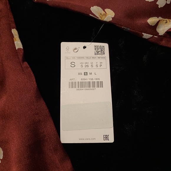 Zara Bird Print Ruffle Sleeve Blouse - Picture 7 of 11